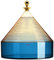 Kartell Trullo Contenitore, Termoplastica tecnopolimerica, Giallo/Blu, H27 x Ø 25 cm