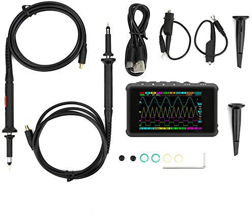 Akozon Digital Oscilloscope DS213 Mini Digital Oscilloscope Handheld 4 Channel Storage Oscilloscope for Electronic Maintenance