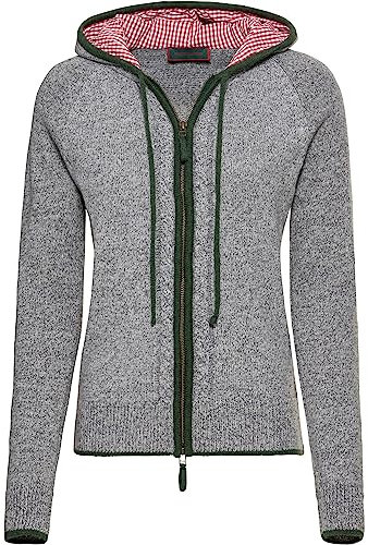 Reitmayer Strickjacke mit Kapuze Grau/Grün 34