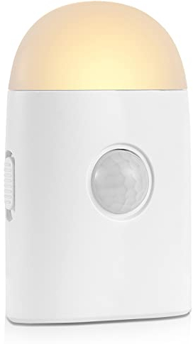 BXROIU LED Nachtlicht mit Bewegungsmelder Batterie Aufladbare Indoor, Dimmbar 3 Helligkeitsstufen Nachtlampe Sensor Licht für Schlafzimmer Schrank Flur Treppe (1 Stück)