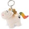 NICI 47371 Schlüsselanhänger Rainbow Yang 10cm – Einhorn Kuscheltieranhänger mit Schlüsselring für Schlüsselbund, Schlüsselhalter & Schlüsselkette – Taschenanhänger Theodor&Friends, weiß/bunt