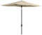 Outsunny 2 x 3(m) Garden Parasol Umbrella, Rectangular Outdoor Market Umbrella Sun Shade with Crank & Push Button Tilt, 6 Ribs, Aluminium Pole, Cream White