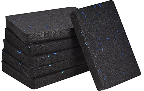 sourcing map Treadmill Mat-4.7x3.2 Exercise Equipment Mat for Floor Protection Sound Reduction, Black Blue 6Pcs