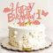 Tortendeko 1. Geburtstag für Mädchen mit Kerzen 1, Rosegold Happy Birthday Cake Topper, Erster - 1st Kuchen Dekoration Kuchendekoration Kuchendeko für Mädchen Junge Kindergeburtstag Baby
