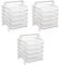 OSCO White Wire Mesh 5 Tier Letter Tray | 3 Pack | A4 | Desk File Organiser | Paper Storage | Office Document Sorter | Paperwork Filing | Easy Assembly | H37.3 x W29.5 x D34.0 cm |