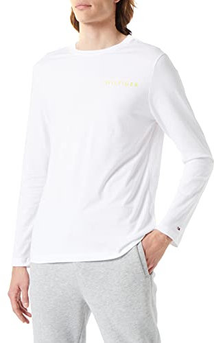 Tommy Hilfiger Men Pop Color Long-Sleeve T-Shirt Cotton, White (White), XL