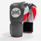 Geezers Halo Training/Sparring Boxing Gloves - Hook & Loop (DARK GREY/RED/GREY, 16OZ)