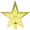 KEYIDO Gold Star Tree Topper Plastic Christmas Tree Topper Glittered Gold Christmas Tree Star for Top of Christmas Tree Ornament Christmas Party Decorations 7.2 Inch