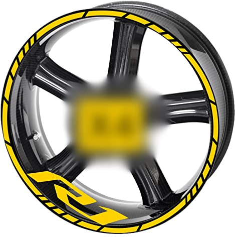 Vinyl Für Yamaha R1 R 1 2022 2021 2020 Rad Aufkleber Motorrad Felgen Aufkleber Logo R1 (Color : R1 Gold A)