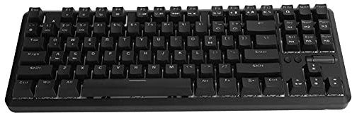 Sxhlseller Clavier Mécanique K870T 87 Touches RVB Bluetooth 1,6 M Filaire Double Mode pour Le Jeu de Travail Effet de Lumière RVB Coloré Fantastique pour Les Joueurs et Les Employés de Bureau (Noir)