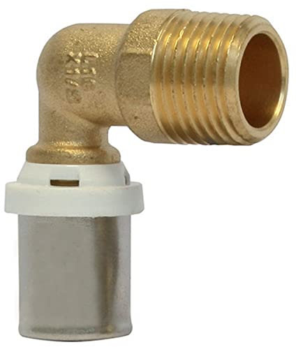 Raccord mâle à sertir coudé multicouche 26/34 - Ø26-1” - 30362-26-26 - Fixoconnect - Ayor