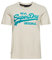 Superdry Damen Vintage Logo Coll T-Shirt mit Schriftzug aus Bio-Baumwolle Hafer Meliert 38