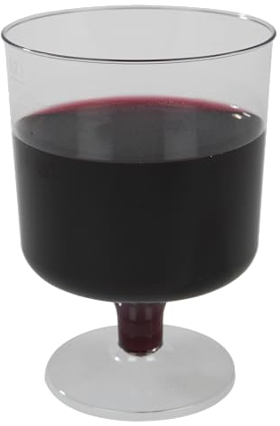 Abena Gastro Plastic Wine Glasses | Pack of 10 | 7oz Clear Plastic Glasses | Wine Glasses | Plastic Flutes | Plastic Cocktail Glasses | Plastic Party Glasses | Plastic Disposable Wine Glasses