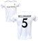 Generico Maglia Jude Bellingham 5 Home Real M a d r i d 2023/2024 Ufficiale Autorizzata Taglie da Adulto e Bambino (10 Anni)