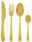 Baroni Home Juego de Cubiertos de Acero Inoxidable de 24 Piezas Doradas con Mango Redondeado para 6 Personas, Aptos para Lavavajillas, Tenedor, Cuchillo, Cuchara, Cucharilla, Cuchara de Postre