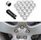 Voiture Capuchons D'éCrou De Roue pour Citroen DS3 DS4 DS5 DS6, Hexagonal Boulon de Roue Cache-écrous Couvercle Antipoussière Protecteurs avec Outil DeRetrai,B/Silver-17mm