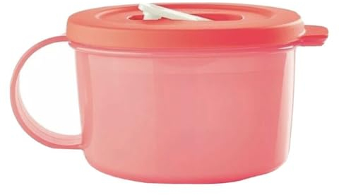 Tupperware CrystalWave Tasse à soupe pour micro-ondes Rose corail 473 ml