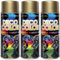 Deco Color 3er Sparpack Lackspray 400ml - Sprühlack mit Effekt für z.B. KFZ, Fahrrad uvm. (3 Dosen Lackspray Gold mit Metallic-Effekt)