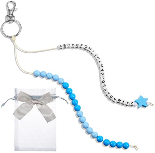 SATINIOR Einschulung Geschenk Mädchen Rechenkette 1. Klasse 2025 Schulkind Geschenk Schultüte Füllung Schulanfang Geschenk Glücksbringer mit Grußkarte Geschenkbox (Blau)