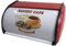 Baoblaze Metal Bread Bin Box Vintage Bread Storage Containers with Roll up Lid Bread Roll Holder Retro Iron Roll Top Bread Bin for Kitchen Countertop Cake Buns Toasts Loaves, Red