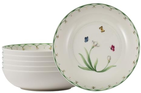 Villeroy & Boch Colourful Spring Lot de 6 bols à salade ronds en porcelaine de qualité supérieure, 19 cm, multicolore