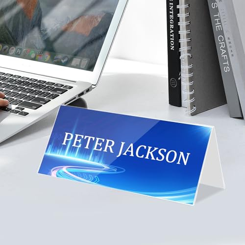 30/50 Stück Tisch Namensschild, 28x11cm Acryl Transparent Name Display Board Zeichen Halter, für Bilder, kleine Poster, Preisschilder, Unterschriften, Identitätskarten (30)