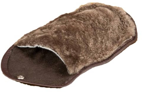 Langer & Messmer - Guanto lucidante in pregiata pelliccia di agnello con rifiniture in pelle, per lucidare efficacemente le scarpe, guanti lucidanti di qualità