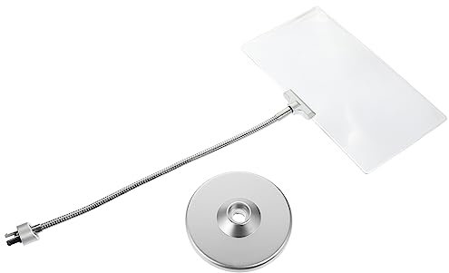 Beaupretty 4-fache Lupe Mit Ständer Zum Lesen Kreuzsticken Basteln Arbeiten Silberfarben Flexibles Rohrdesign