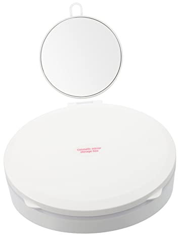 BELLIFFY Espejo De Maquillaje Led Portátil con Aumento Estuche De Almacenamiento para Cosméticos para Maquillaje Dormitorio