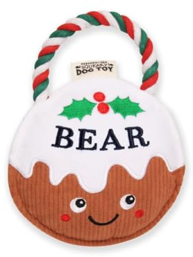 History & Heraldry Personalised Christmas Pudding Dog Toy (Bear)
