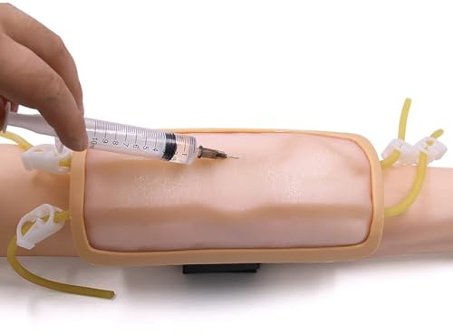 HKFGSHOP Unterarm Venenpunktion Modell, Wearable Arm Injektion Training Mold, Krankenschwestern IV Praxis Kit, Blutentnahme Trainingspraxis Modell, Intramuskuläre Injektion Modell