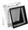 Rejilla de ventilación, rejilla de ventilación de metal cuadrada con pantalla, campana de ventilación de techo empotrada de 8, 10, 12, 14, 16, 18, 20, 22 y 24 pulgadas (40 x 40 cm))(16 x 16 in (40 x 4