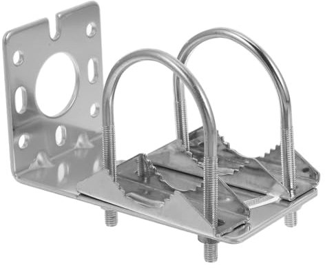SHINEOFI Aluminum Alloy Antenna Mount Bracket for Outdoor Use Sturdy Antenna Pole Holder with Bolt Clamp Weather Resistant Design and Easy Installation