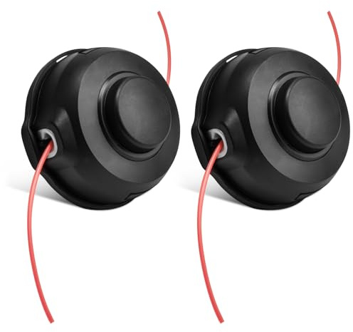 Quctaki 2 PCS Bump Feed Trimmer Head M8x1.25LH Compatible with Makita XRU11Z XRU12 XRU04Z 18V X2 LXT (36V) Lawn Mower Replace 198386-5