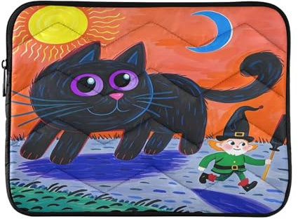 Whimsical Monster 33 cm (13 Zoll) gesteppte Laptop-Hülle, weiche Notebook-Schutztasche, Computer-Tragetasche