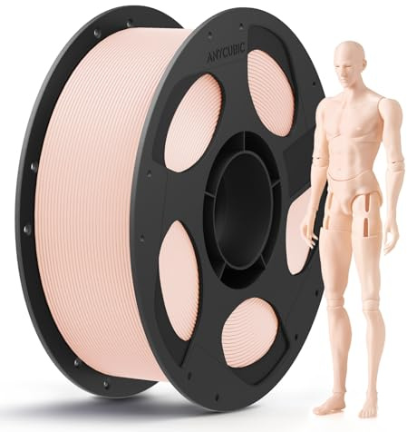 ANYCUBIC PLA Filamento per Stampante 3D, Identificazione Intelligente Filamento PLA per Stampante 3D 1,75 mm Precisione Dimensionale +/- 0,02 mm(Rosa Mia,1KG)