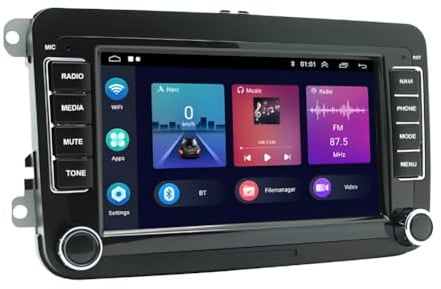 2+32G Android 13 Autoradio für Skoda Yeti 2015 mit kabellosem Carplay | 7 Zoll Touchscreen Auto Stereo Display Player Radio GPS Navigation Head Unit mit Android Auto FM RDS Rückfahrkamera