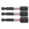 BOSCH ITNS2492 Steckschlüssel-Set, 3-teilig, 6,4 cm, Schlagzähigkeit, sortiert