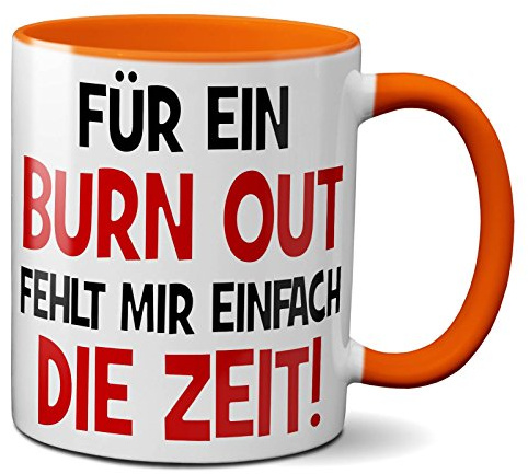 PAPAYANA - 1024 - Burn-Out - Beidseitig Bedruckte Tasse 325ml 11oz - Große Farbauswahl - Orange