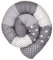 ULLENBOOM ® Baby Kuschelschlange 200x13 cm Graue Sterne (Made in EU) - Kuschelschnecke in vielen Farben und Größen, Bezug: 100% ÖkoTex Baumwolle, Nackenrolle, Kopfschutz für Wickeltisch, Motiv: Sterne
