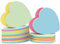 Haftnotizen in Herzform - 10 Pads 76x76mm Self Stick Post Memo Niedliche Mischfarbe für Büro/Haushalt/Küche/Backen/Schule Großverkauf 1000 Blatt Gesamt