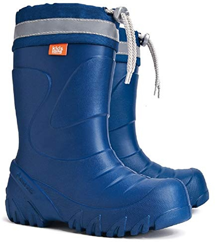 Ultra Leichte Gummistiefel Lammfell Gefüttert Winterstiefel Winterschuhe Mammut (32/33, Blau)
