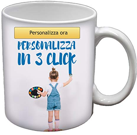My Custom Style Tazza in Ceramica Personalizzata, Personalizzabile Online, 325 ml