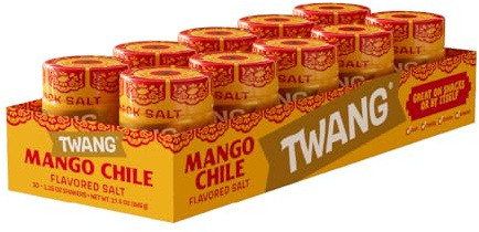 Twangerz Mango Chile Seasoning Salt Snack Topping, 1.15-Ounce Shaker (Pack of 10)