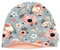 Kleine Könige Mütze Kinder Mädchen Beanie · Modell Blumen Vögel Birds grau, Altrosa · Ökotex 100 Zertifiziert · Größe 86/92 (KU 45-47)