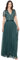 Maya Deluxe Damen Maya Deluxe Maxi Dress for Women Ladies Bridesmaid V-neck Plus Size Ball Gown Short Sleeves Long Ele Brautjungfernkleid, Emerald Green, 48 EU