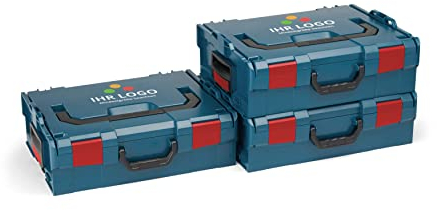 L-BOXX Sortimo L BOXX 136 3er Set | Größe 2 professional blau individuell anpassbar mit Ihrem Logo | Werkzeugkoffer Kunststoff | Professioneller Werkzeugkoffer leer