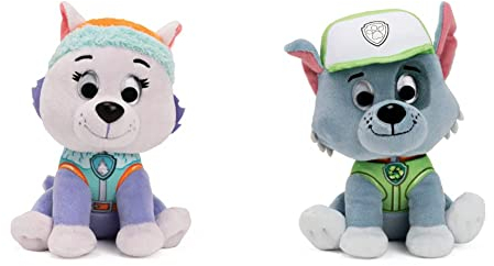 GUND PAW Patrol Everest Plüschtier, 15 cm, ab 1 Jahr empfohlen & PAW Patrol Rocky Plüschtier, 15 cm - hochwertiges Kuscheltier für Fans der beliebten TV-Serie, ab 1 Jahr empfohlen