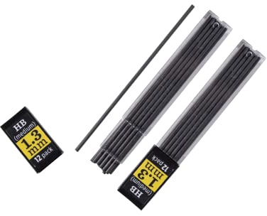 Rite in the Rain Medium (HB) 1.3mm Mechanical Pencil Lead Refills, 24-pack (two 12-packs) (No. 15BR)
