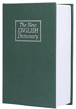 Tissting Buchtresor mit Zahlenschloss, 18 x 12 x 5,5 cm Echten Seiten Buch Tresor Versteckter Abschließbar Code Schloss Buchsafe für Geld Bargeld Schmuck (Englisches Wörterbuchbuch)